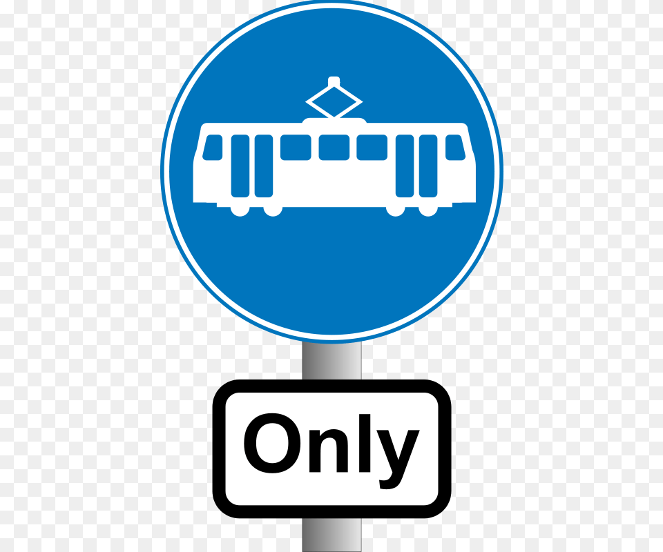 Trams Only, Sign, Symbol, Road Sign, Disk Png Image