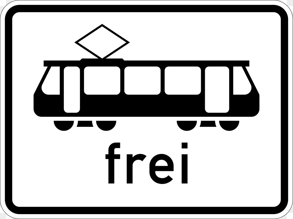 Trams Permitted Clipart, Sign, Symbol, Bus Stop, Outdoors Free Transparent Png