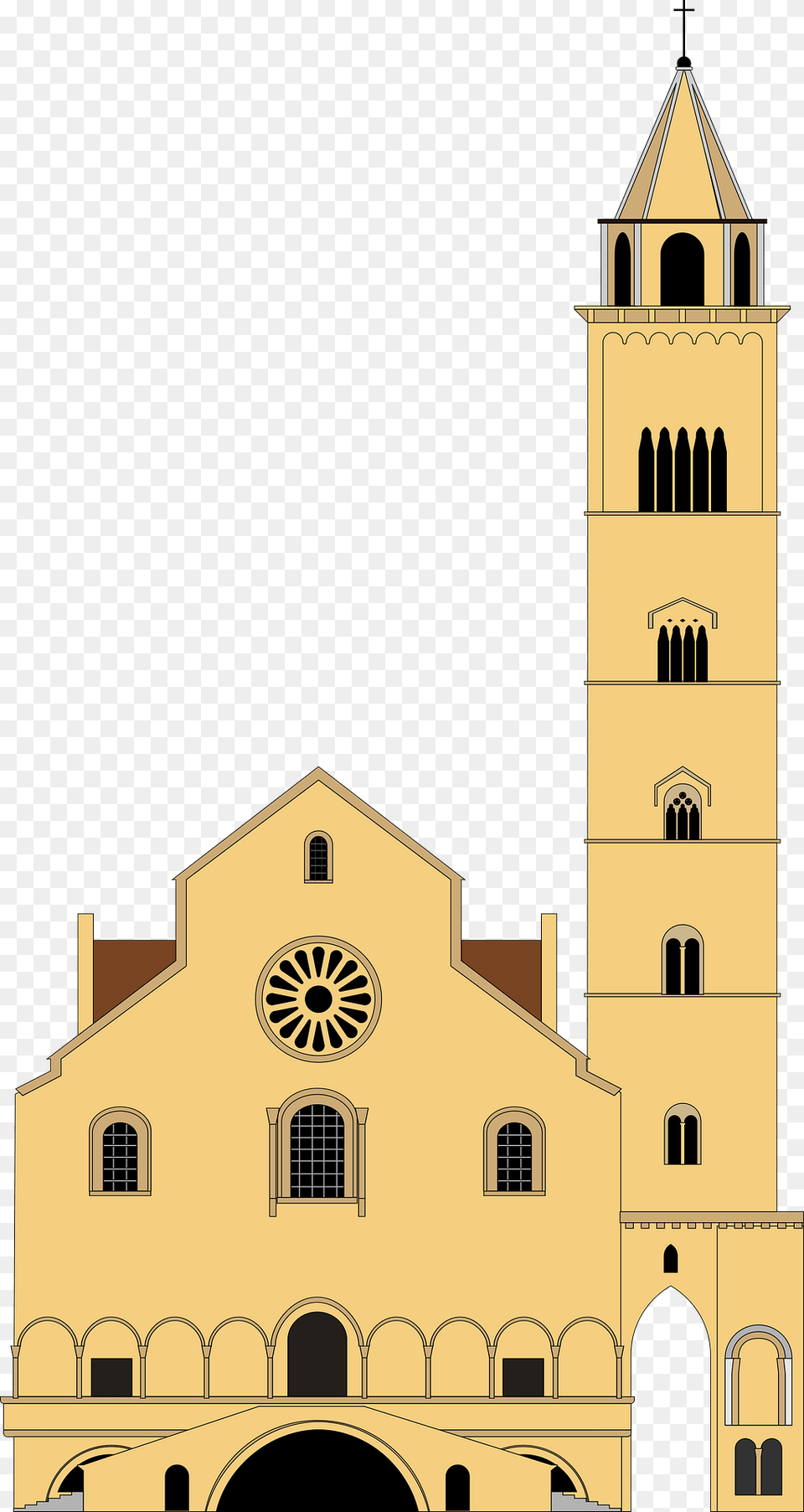 Trani Cathedral Clipart, Architecture, Bell Tower, Building, Church Free Png Download