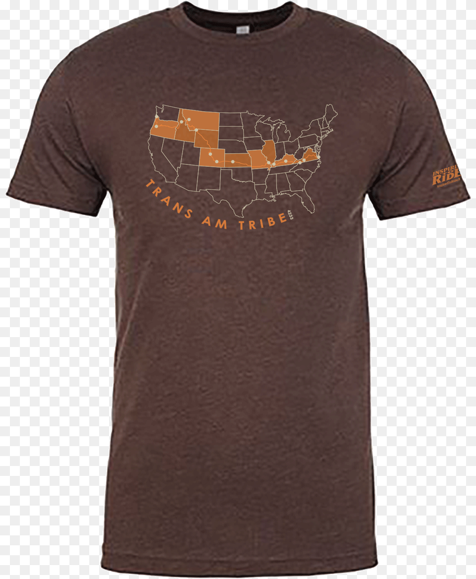 Trans Am Bike Route Tribe T Shirt Map Trans Am Trail Shirt, Clothing, T-shirt Png