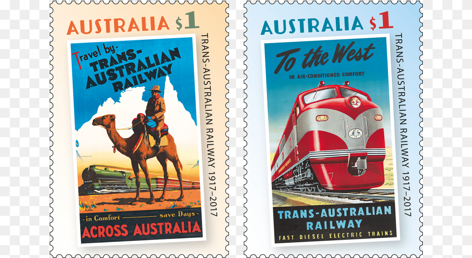 Trans Australian Railways Trans Australian Railway Stamps, Person, Postage Stamp, Train, Transportation Free Png