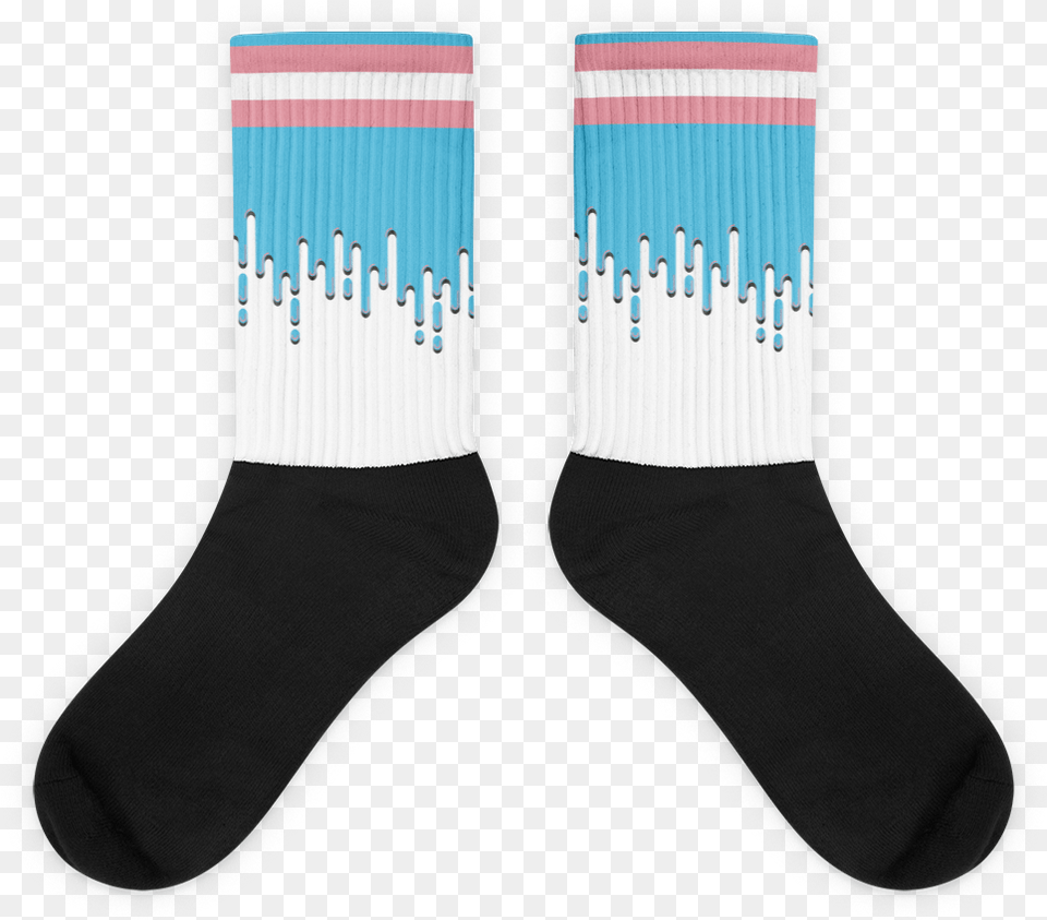 Trans Flag Drip Socks Portable Network Graphics, Clothing, Hosiery, Sock Free Transparent Png