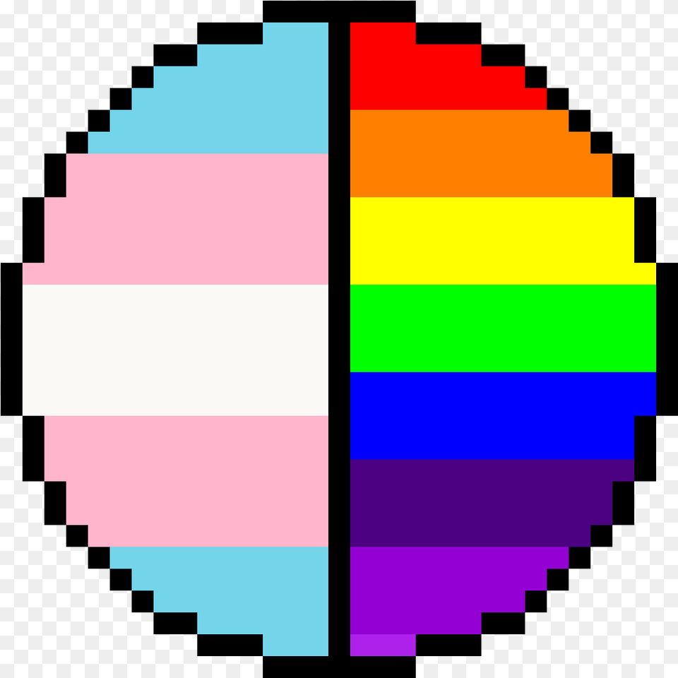 Trans Gay Pride Colors Yin Yang Pixel Art, Sphere, Cross, Symbol Png