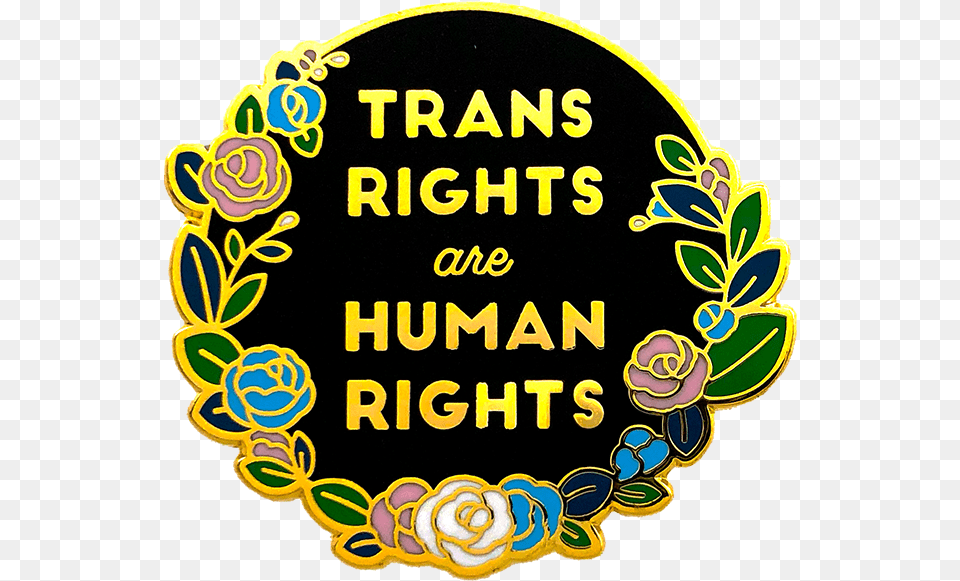 Trans Rights Pin Circle, Text Free Png Download