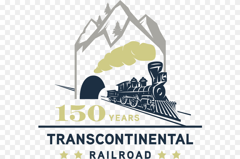 Transcontinental Railroad 150th Anniversary, Advertisement, Poster, Machine, Wheel Free Png Download