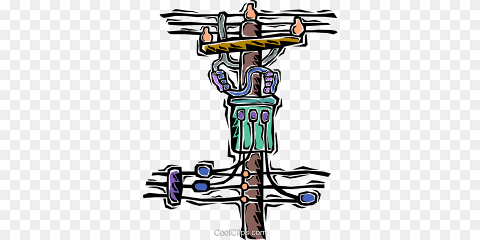 Transformer Royalty Vector Clip Art Illustration, Utility Pole, Water Free Transparent Png