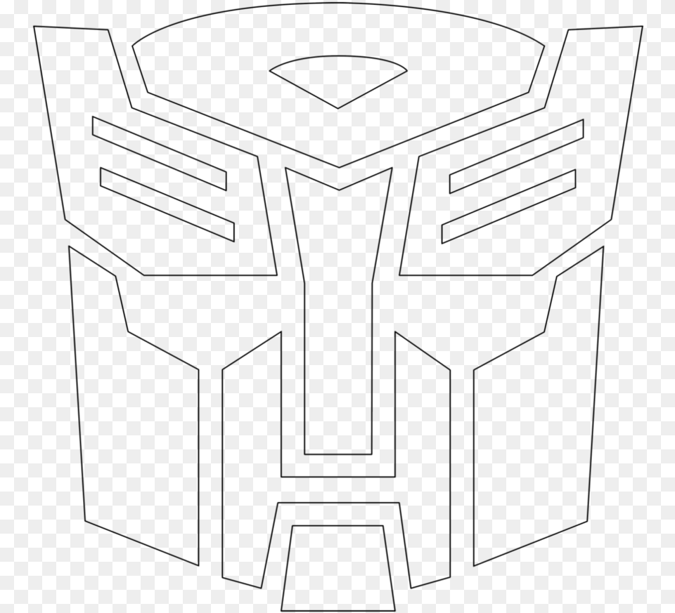 Transformers Autobot Symbol Outline Transformers Logo Outline, Gray Free Transparent Png