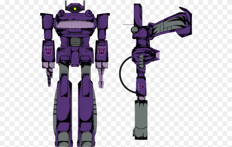Transformers Devastation Shockwave Transformers Video Game Devastation, Robot, Purple, Person Png Image