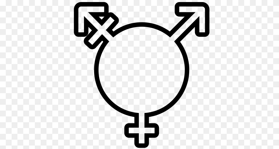 Transgender Everything Shapes Masculine Icon With And Vector, Gray Png Image