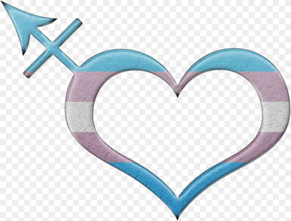 Transgender Pride Heart Shaped Transgender Symbol In Pan Sexual Symbol, Emblem, Logo Free Png Download