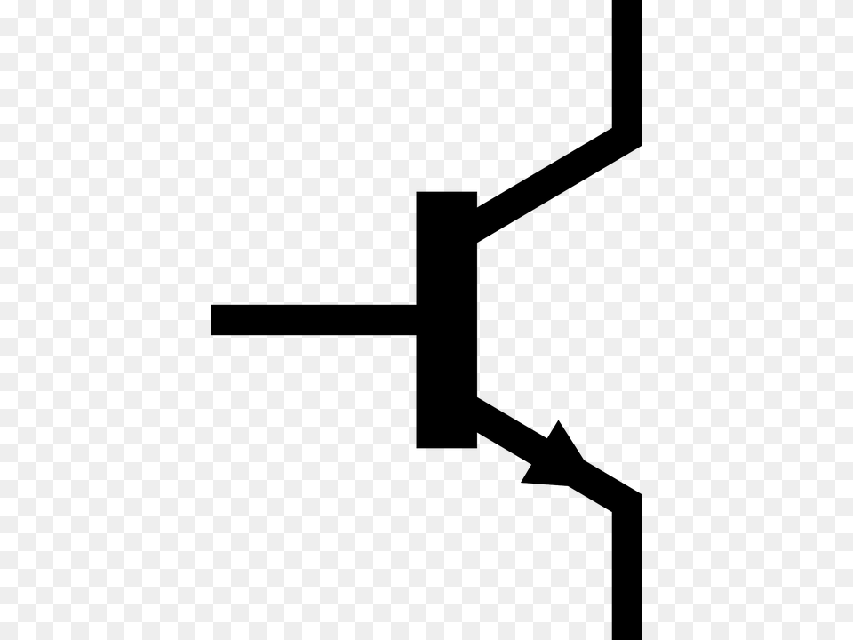 Transistor Symbol Electronics Circuit Component Transistor Sign, Cross, Firearm, Gun, Rifle Png