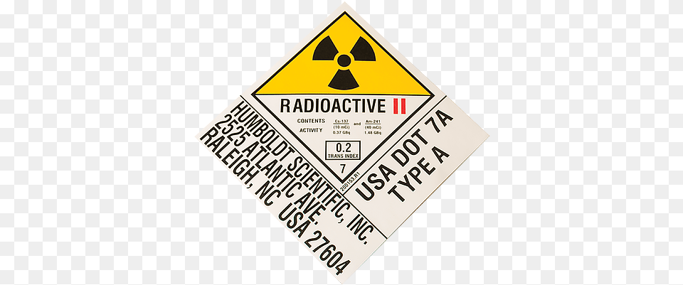 Transit Label Yellow Ii Radiation Symbol, Advertisement, Poster, Sign, Disk Free Png Download
