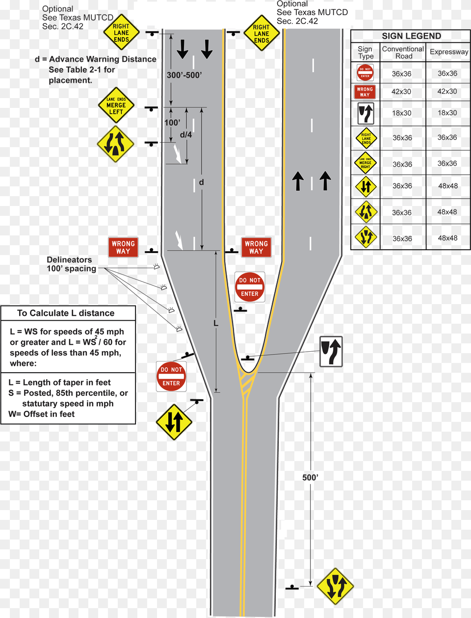 Transition To 4 Lane Divided Highway 4 Lane To 2 Lane Transition, Road, Freeway Free Transparent Png