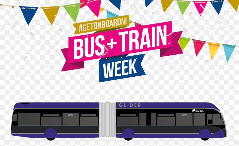 Translink Bus And Train Week Clipart Download Translink Bus And Train Week, Transportation, Vehicle, Advertisement, Tour Bus Free Png