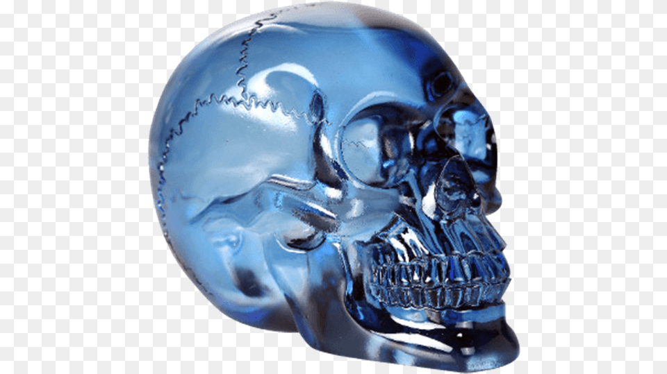 Translucent Blue Skull Blue Collectibles And Figurines By Pacific Trading, Helmet Free Png Download