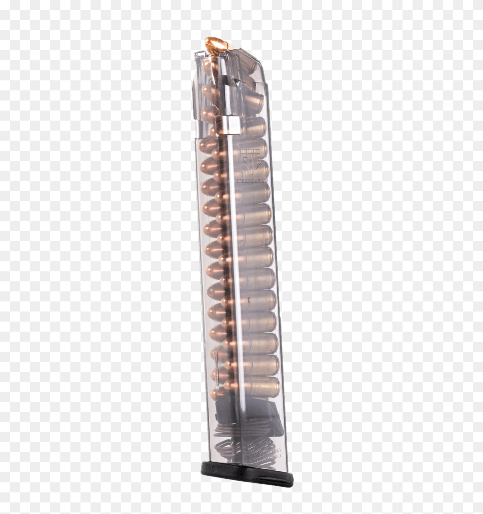 Translucent Glock 18 Mag Ets 9mm Glock Magazines, Coil, Spiral Png Image