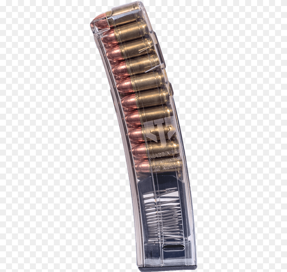 Translucent Hk Mp5 9mm 20 Round Mag Bangle, Ammunition, Weapon, Bullet Png Image