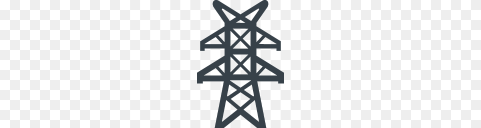 Transmission Line Icon Icon Rainbow Over, Cable, Electric Transmission Tower, Power Lines, Cross Png