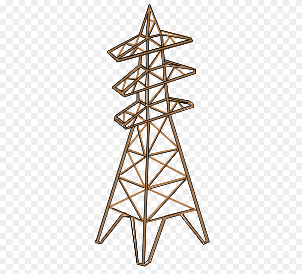 Transmission Line Tower Anime, Cable, Electric Transmission Tower, Power Lines Png