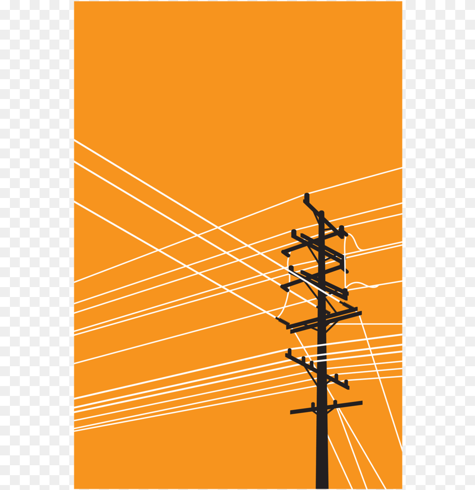 Transmission Tower, Utility Pole, Cable, Power Lines Free Png