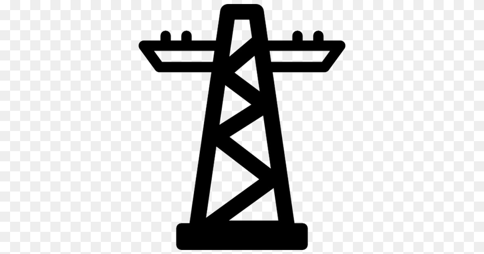 Transmission Tower Clipart, Cable, Cross, Power Lines, Symbol Free Png Download