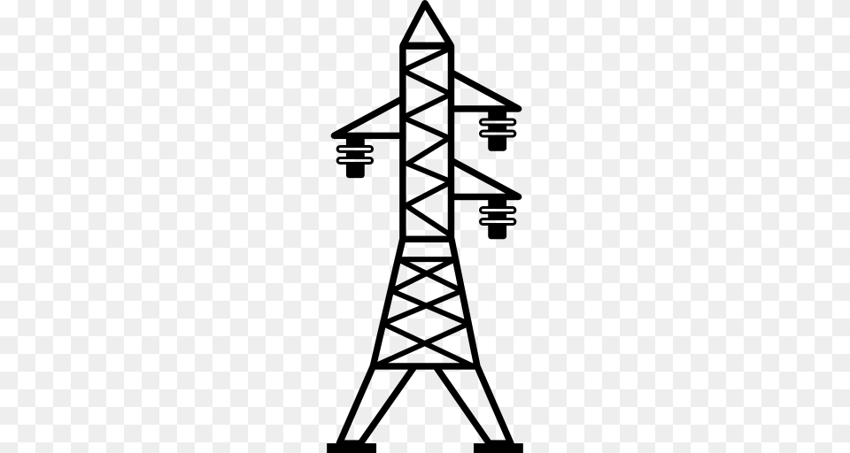 Transmission Tower Cable, Power Lines, Electric Transmission Tower, Cross Png Image