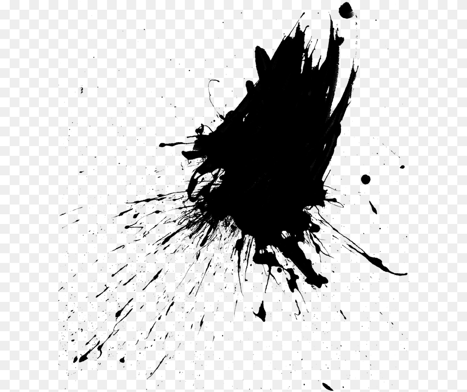 Transparency Portable Network Graphics Ink Image Vector Splatter Black Paint Drip, Gray Free Transparent Png