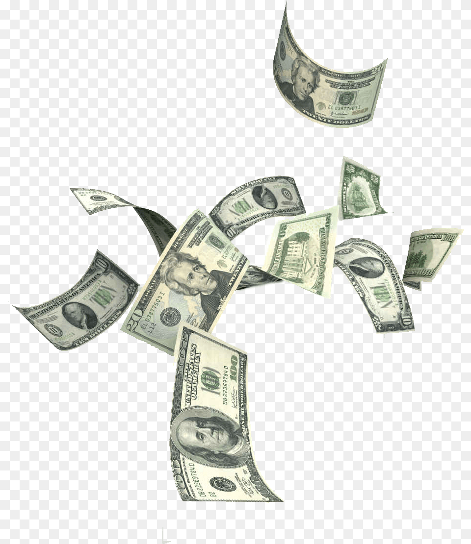 Transparent 100 Dollar Bills Clipart Falling Money Hd, Baby, Person, Face, Head Png Image