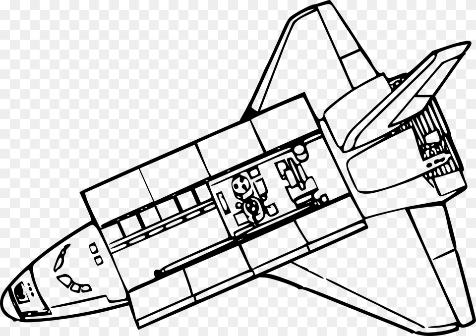 Transparent 13 Clipart Space Shuttle Line Art, Gray Free Png Download