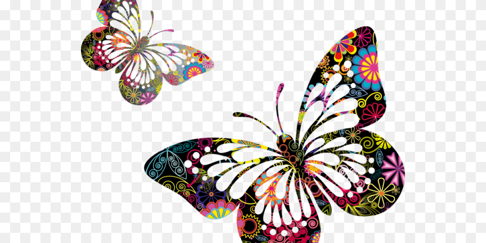 Transparent 17 Clipart Vector Of Butterfly On Flower, Art, Floral Design, Pattern, Graphics Free Png