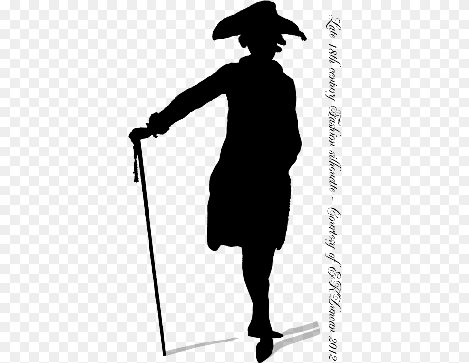 Transparent 18th Clipart 18th Century Man Silhouette, Gray Png