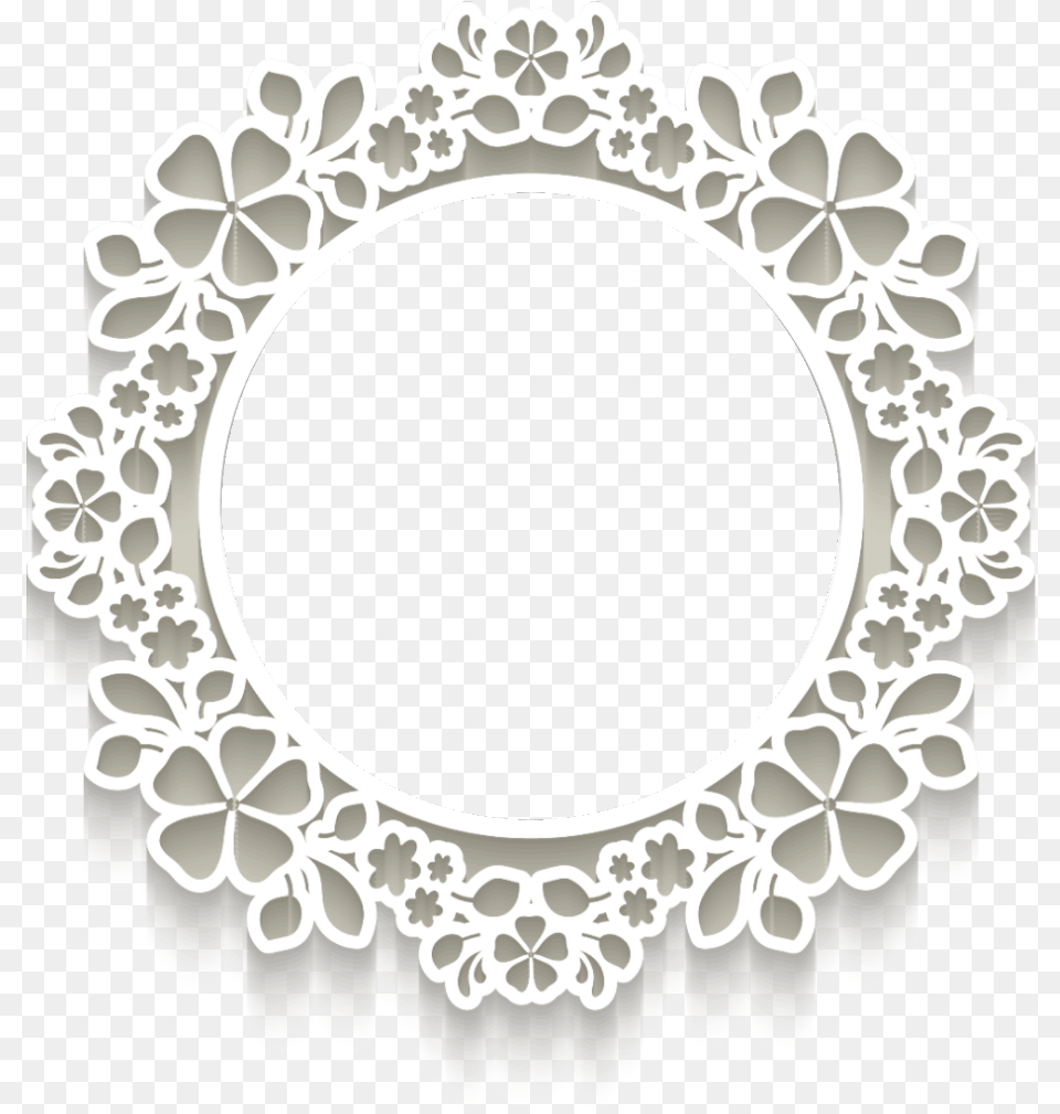 3d Circle Frame Circle White, Chandelier, Lamp, Oval, Lace Free Transparent Png