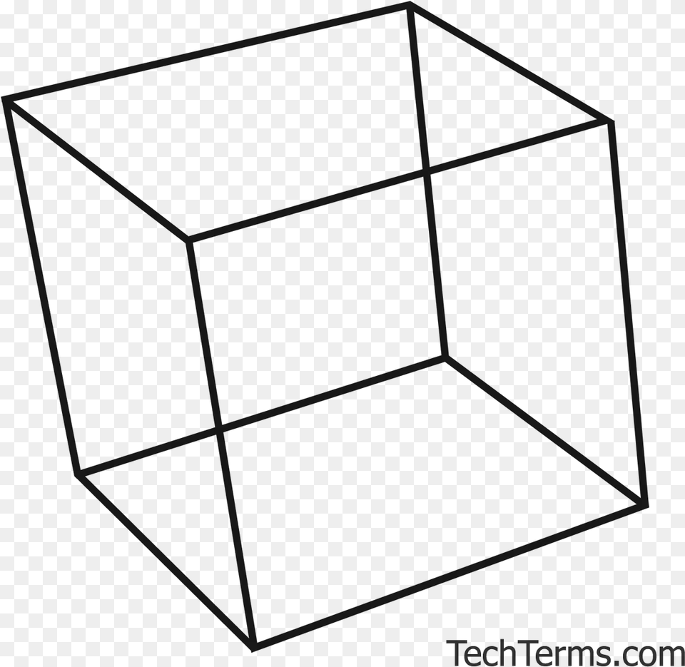Transparent 3d Cube Wireframe Cube, Gray Free Png