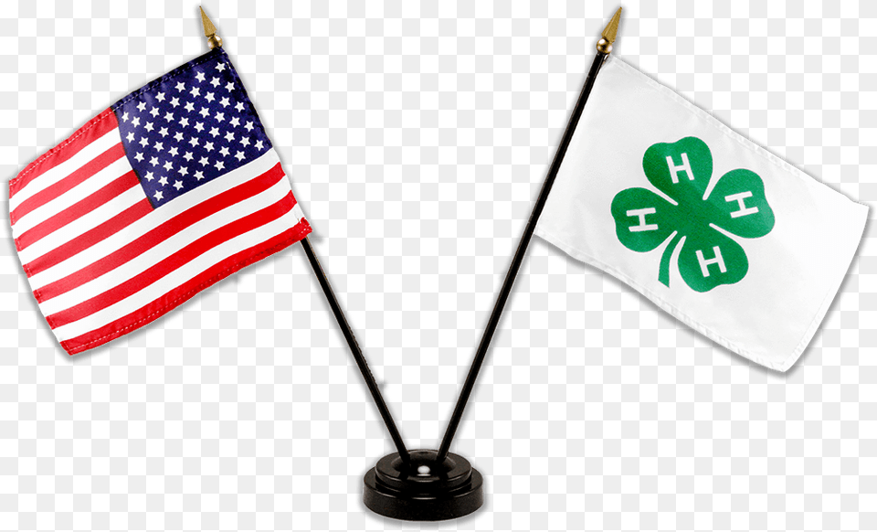 Transparent 4h Clover Clipart German And American Flags Crossed, Flag Free Png Download
