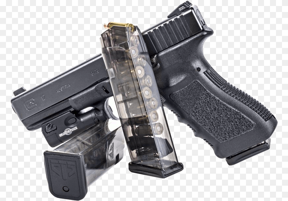 Transparent 9mm Clipart Glock 19 Ets Magazine, Firearm, Gun, Handgun, Weapon Png