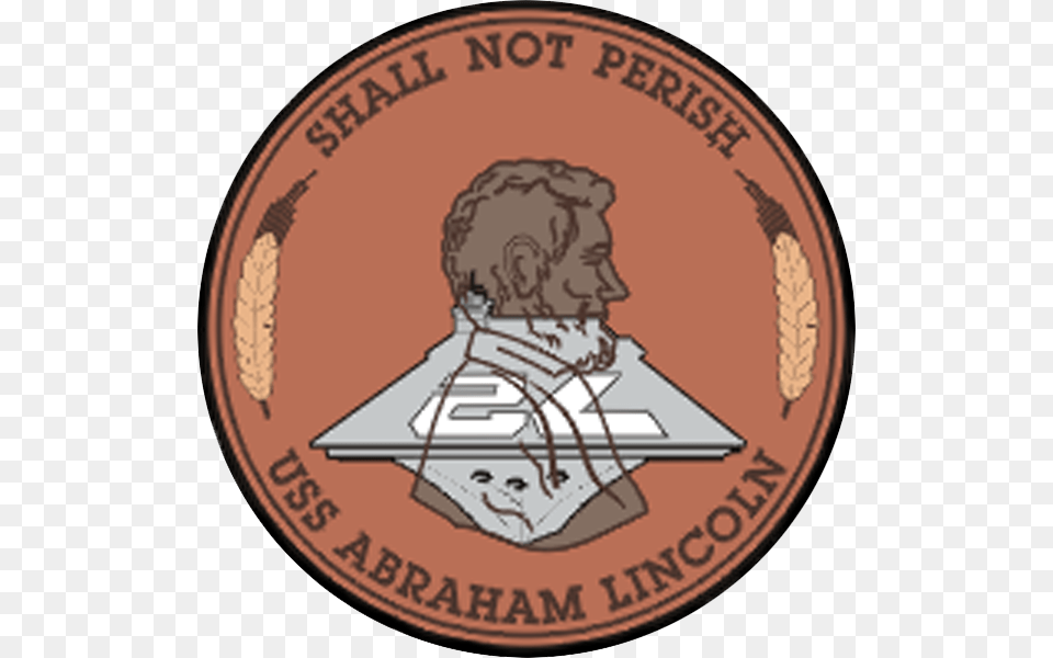 Transparent Abe Lincoln Clipart Uss Abraham Lincoln Logo, Baby, Person, Coin, Money Free Png Download