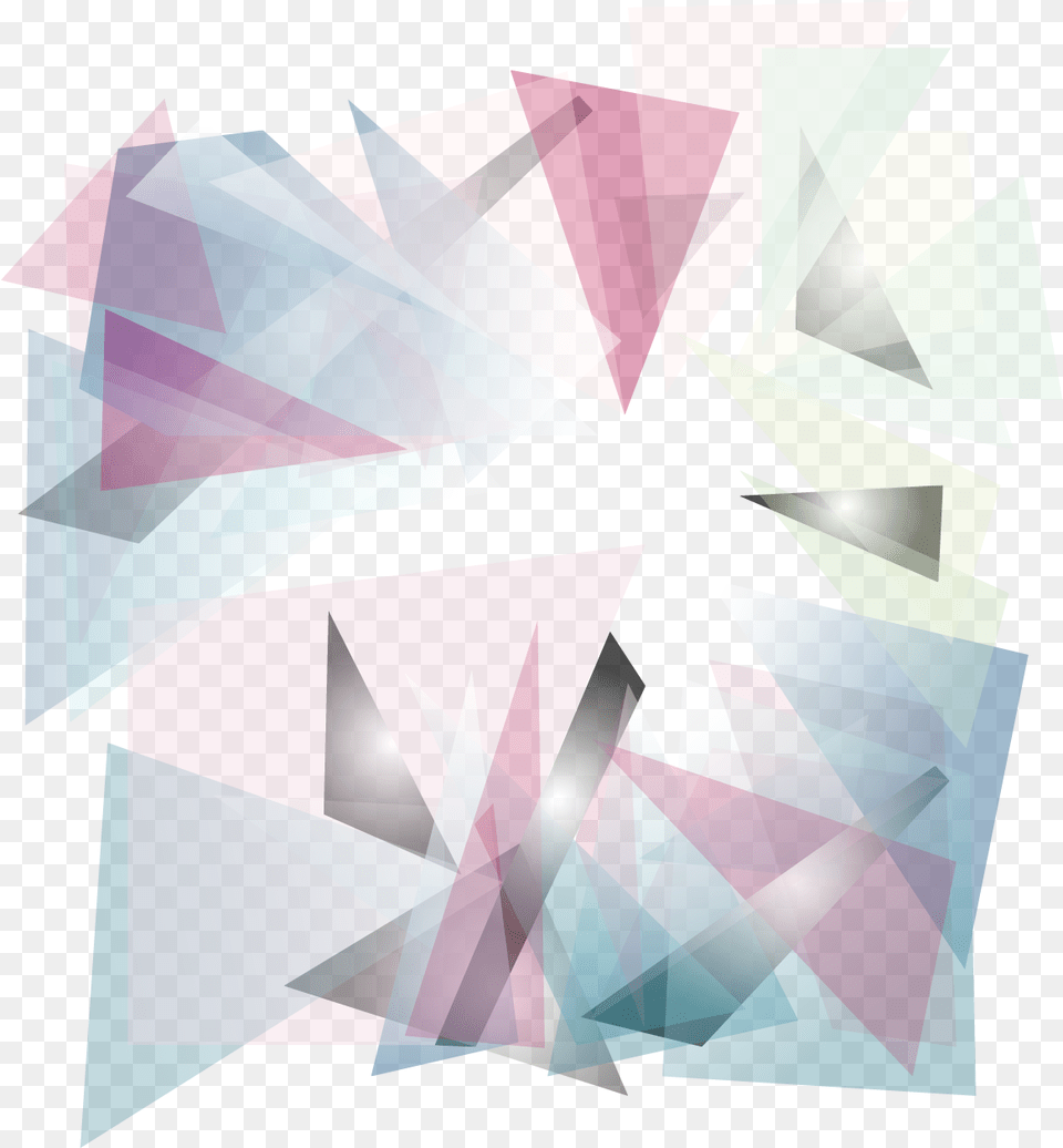 Transparent Abstract Triangle Background Background Abstract, Art, Graphics, Paper, Collage Free Png