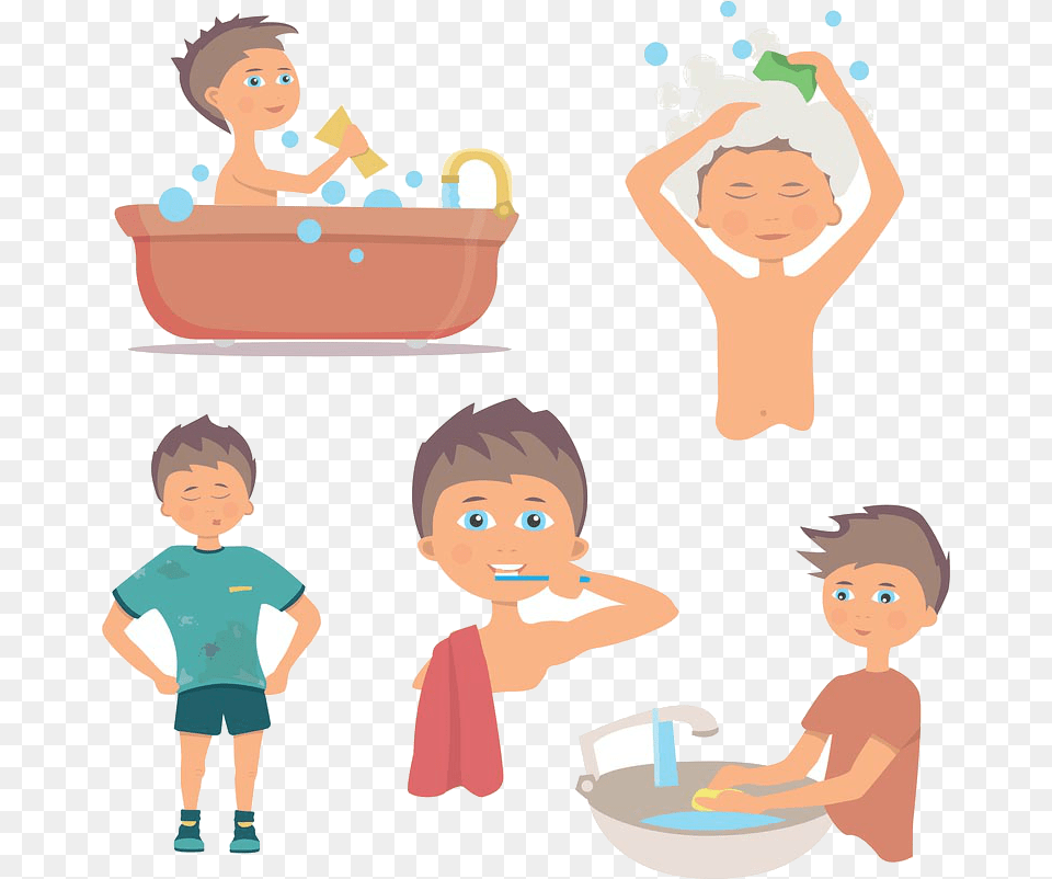 Transparent Acostarse Clipart Keep Your Body Clean, Washing, Person, Baby, Bathing Free Png Download