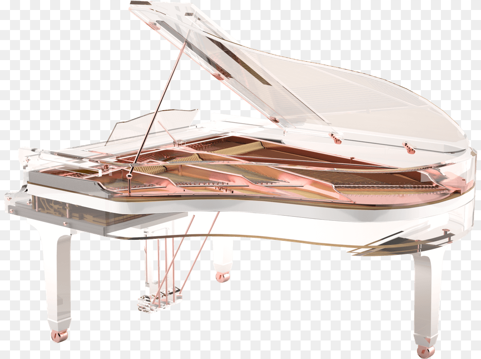 Transparent Acrylic Glass Pianos For Rose Gold Piano, Grand Piano, Keyboard, Musical Instrument, Aircraft Png Image
