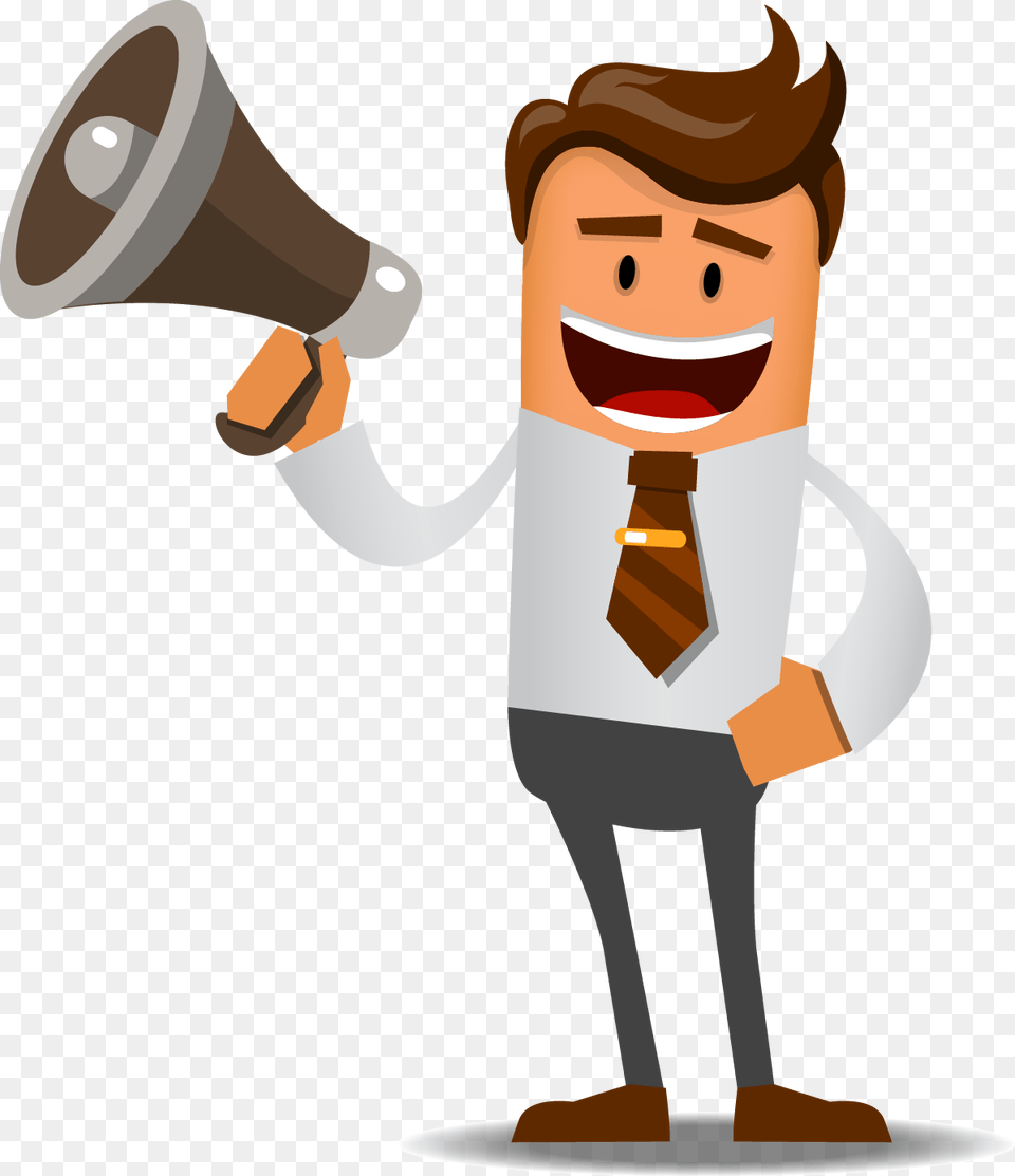 Transparent Admin Vector Man With Megaphone, Electronics, Speaker, Person, Smoke Pipe Png