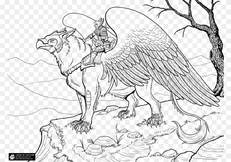 Adult Coloring Clipart Mythical Creatures Colouring Sheets, Art, Animal, Bird, Vulture Free Transparent Png