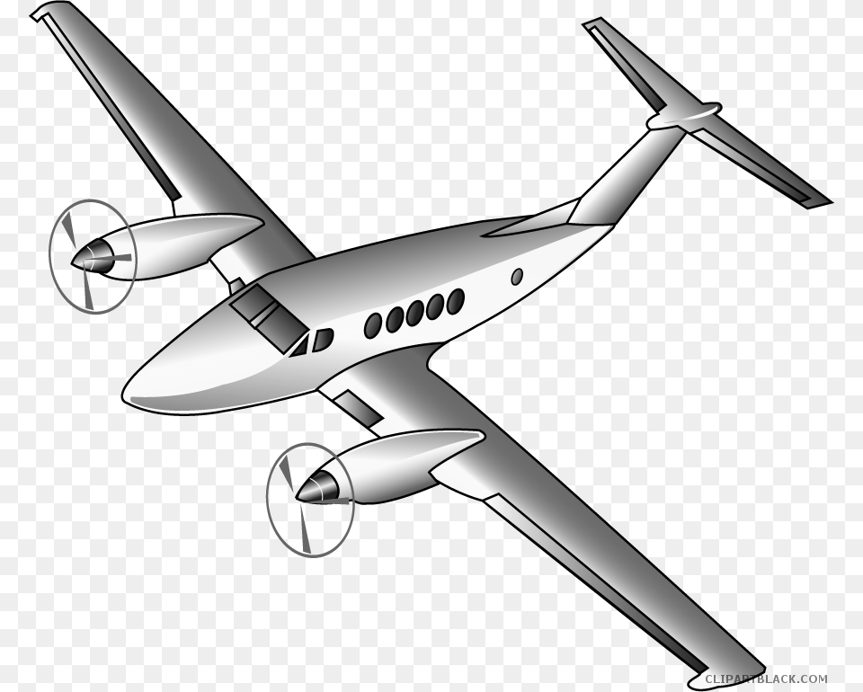 Aeroplane Clipart Black And White Small Plane Clip Art, Aircraft, Airliner, Airplane, Vehicle Free Transparent Png