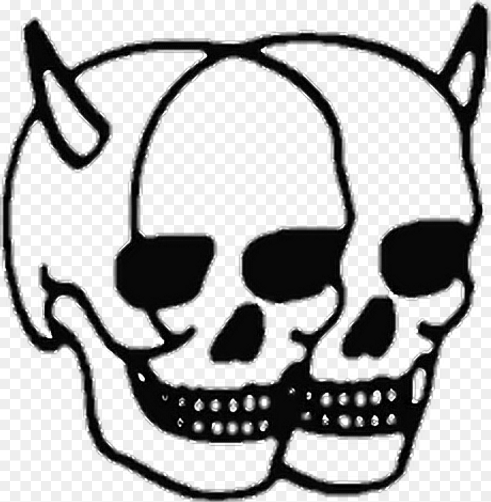 Transparent Aesthetic Goth Aesthetic Skull Tattoo, Stencil, Accessories, Glasses Free Png Download