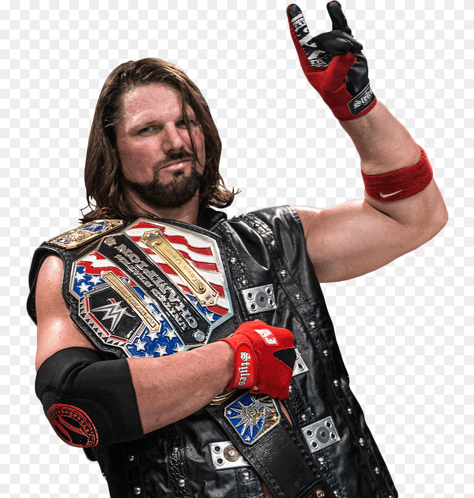 Transparent Aj Styles United States Champion Aj Styles, Hand, Person, Body Part, Clothing Png