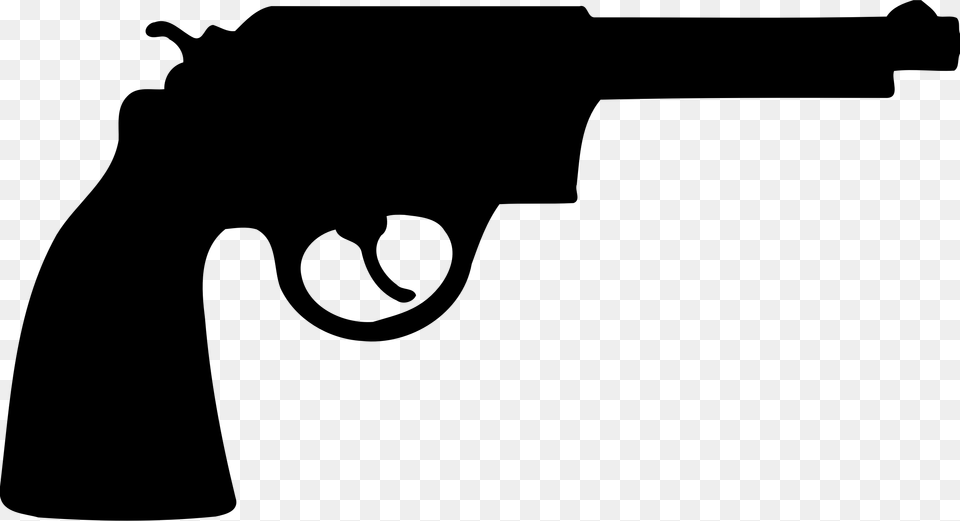 Transparent Ak47 Clipart Revolver Gun Clipart, Gray Free Png