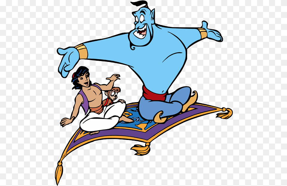 Transparent Aladdin Genie Aladdin With Genie Cartoons, Baby, Person, Face, Head Png Image