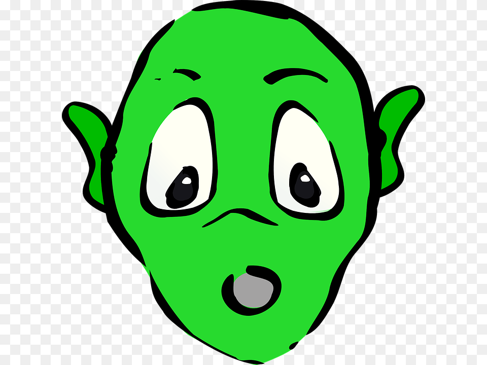 Transparent Alien Clip Art Alien Head, Green, Baby, Person, Face Free Png