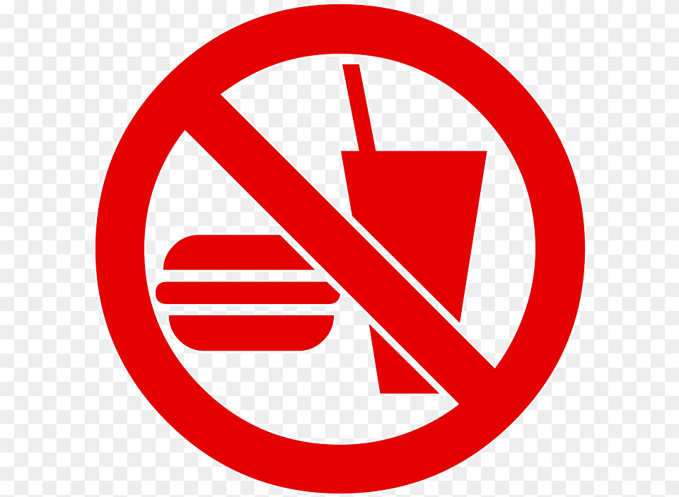 Transparent Alimentos Danger Fast Food Kills, Sign, Symbol, Road Sign, Disk Free Png Download