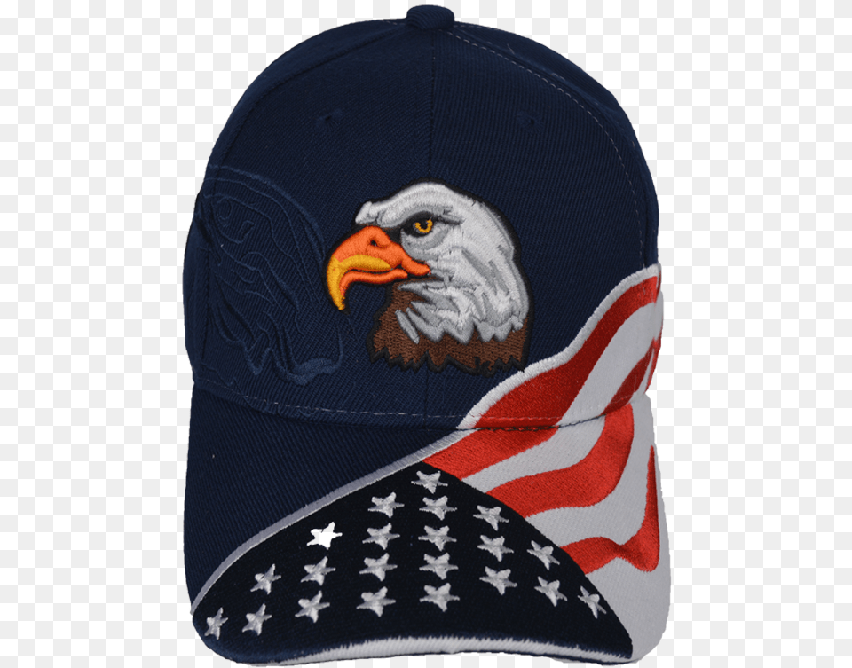 Transparent American Flag Eagle Baseball Cap, Baseball Cap, Clothing, Hat, Animal Free Png