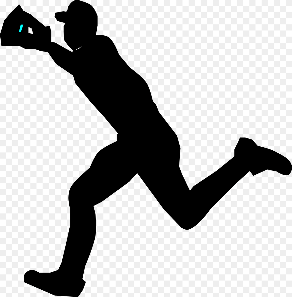 Transparent American Football Player Silhouette Baseball Catch Silhouette, Lighting Png Image